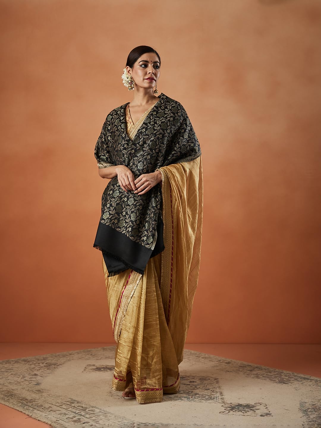Pashmoda Women Gulnari Kaani Wool Blend Stole (Size : 71X203 CM) - Image 3 thumbnail