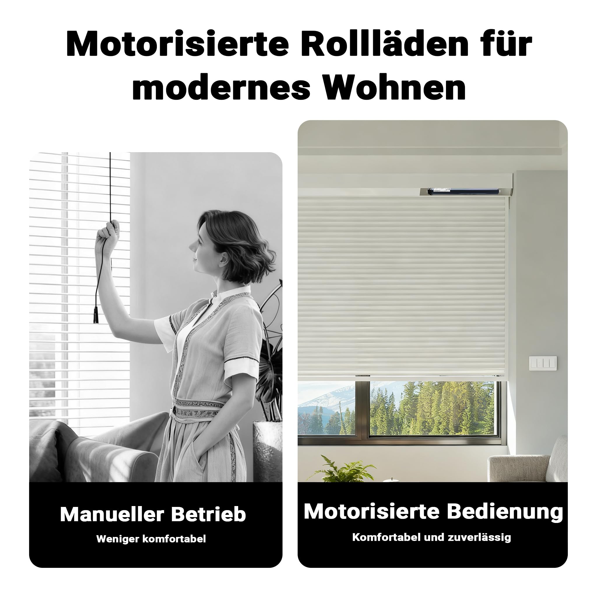 Silnik do rolet Wiltec 156W 20 Nm z mechanicznym wyłącznikiem krańcowym i stopniem ochrony IP44 SW60, silnik do rolet elektrycznych