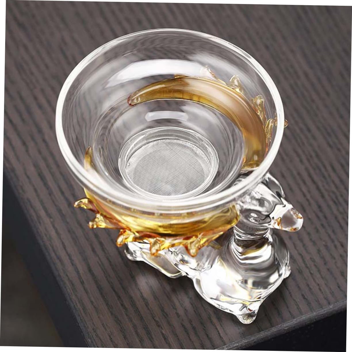 Filtro De Té De Vidrio Transparente Diseño De Ciervo Colador Creativo Resistente Al Calor Herramienta Para Filtrar Té Casero Set