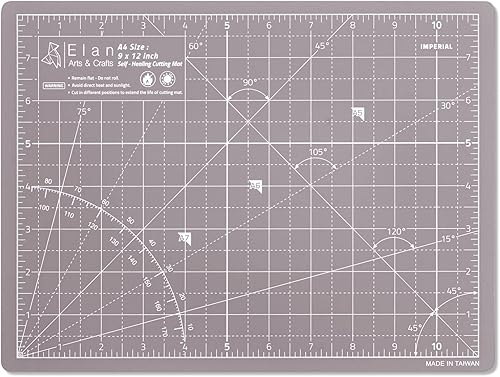 Miniatura 2 de Elan Tapete de corte A0 negro y beige, 5 capas, tapete de corte autorreparable, 47.2 x 35.4 in, tabla de cortar para manualidades, alfombra de arte,