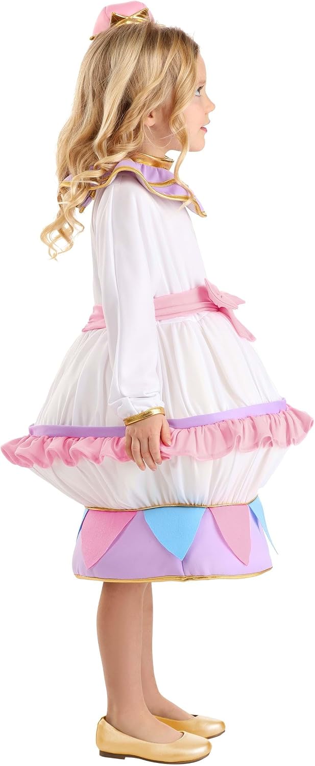 Girl's Disney Beauty and the Beast Mrs. Potts Toddler Costume, Dress with Hat and Collar