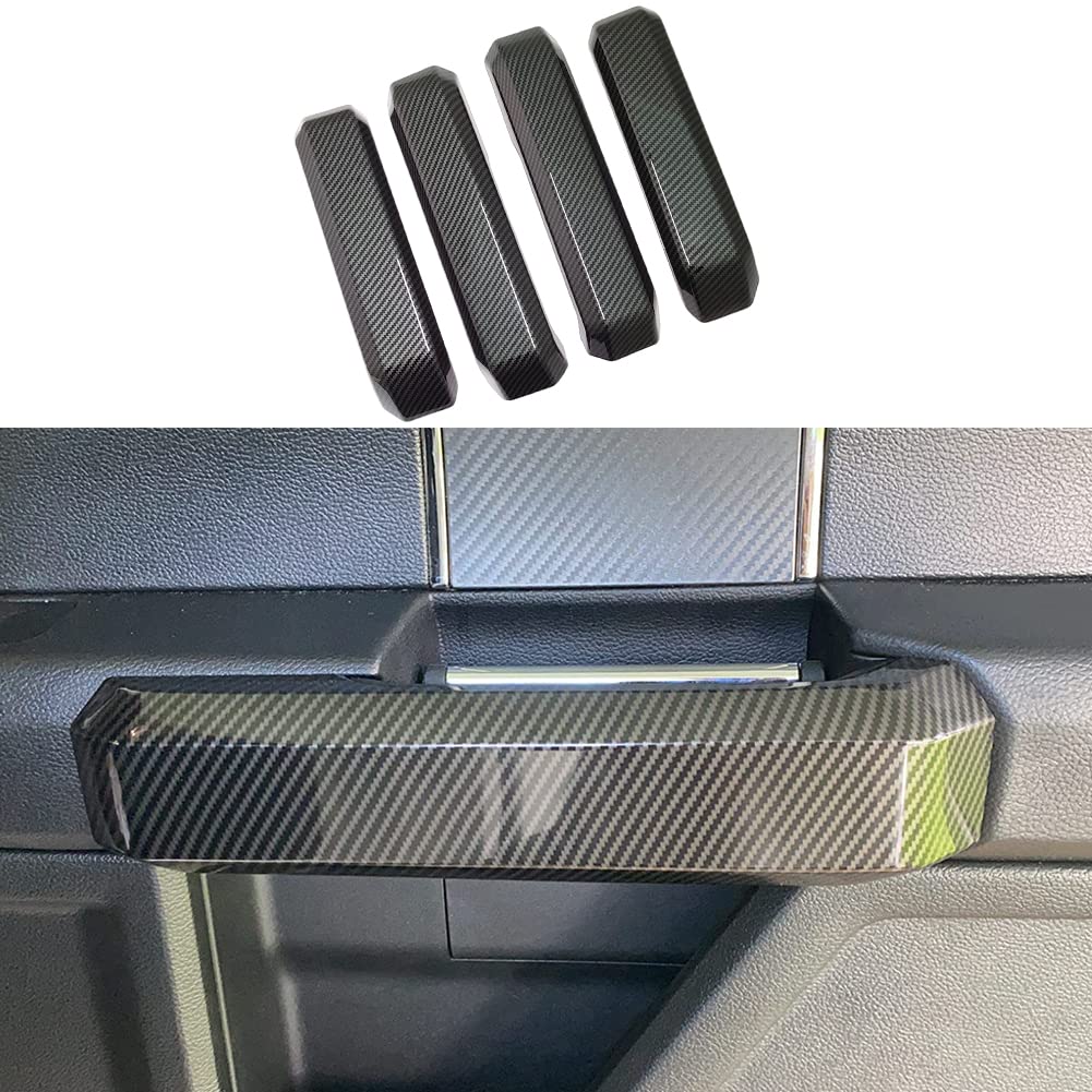 Interior Door Handle Cover Decoration Trim for Ford F150 F-150 Accessories 2015 2016 2017 2018 2019 2020 (Not for Supercab Supercrew)