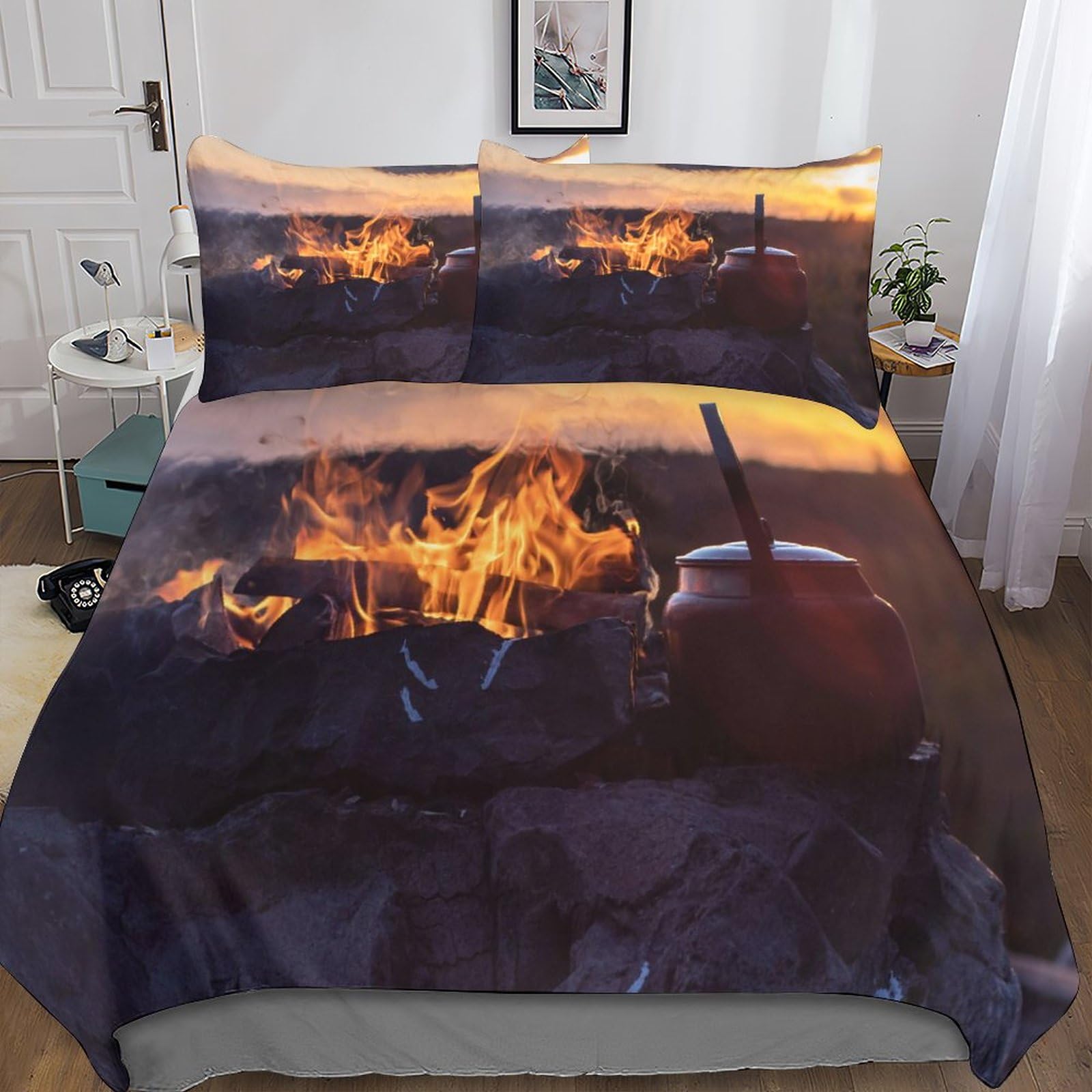 Ensemble de lit 3 pièces wilderness contre les allergies avec taies d'oreiller pour ado