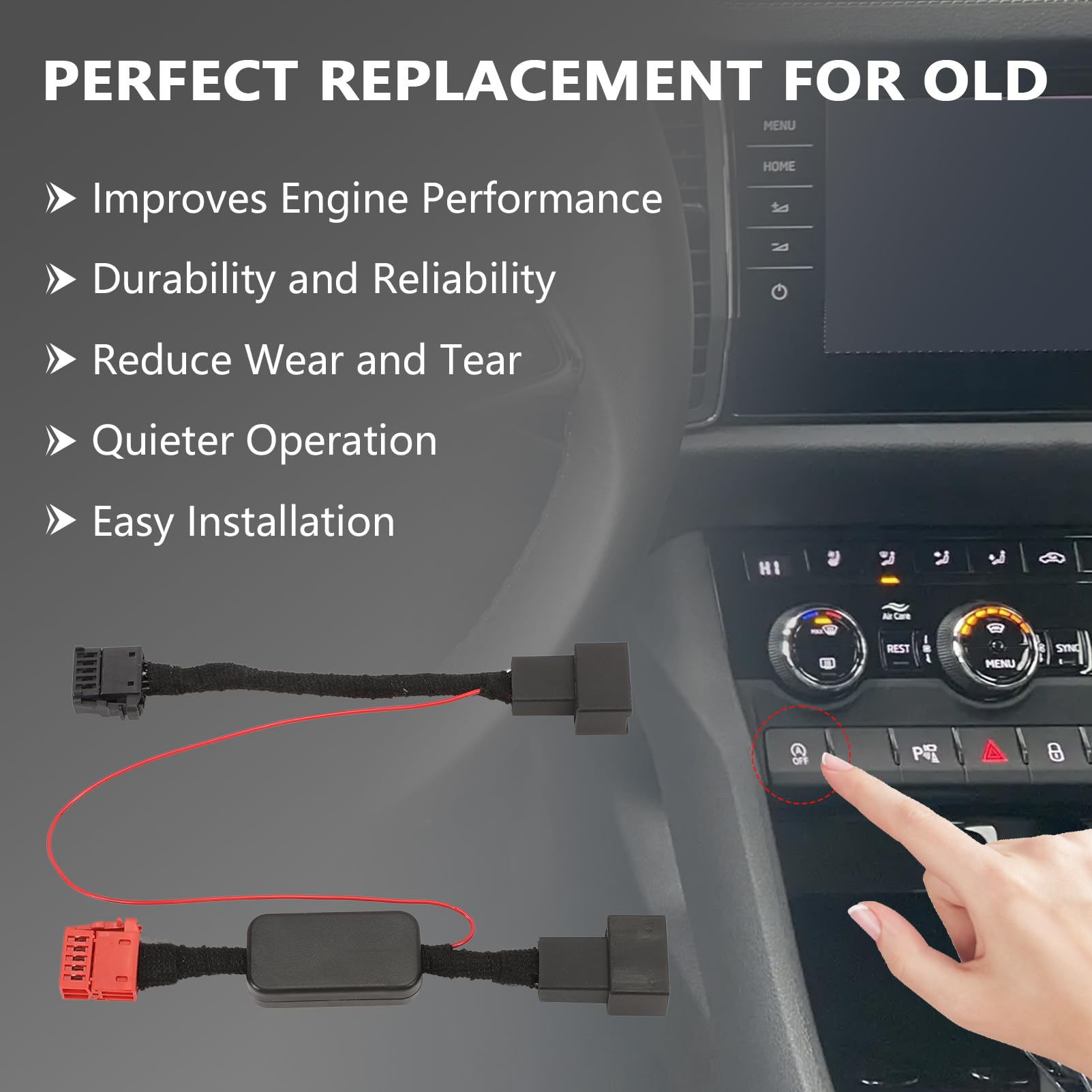 Start Stop podwójny kabel do Kodiaq 2016-2023 Karoq 2017-2023 Auto Start Stop Deabler/Usuwanie/Eliminator/Canceller