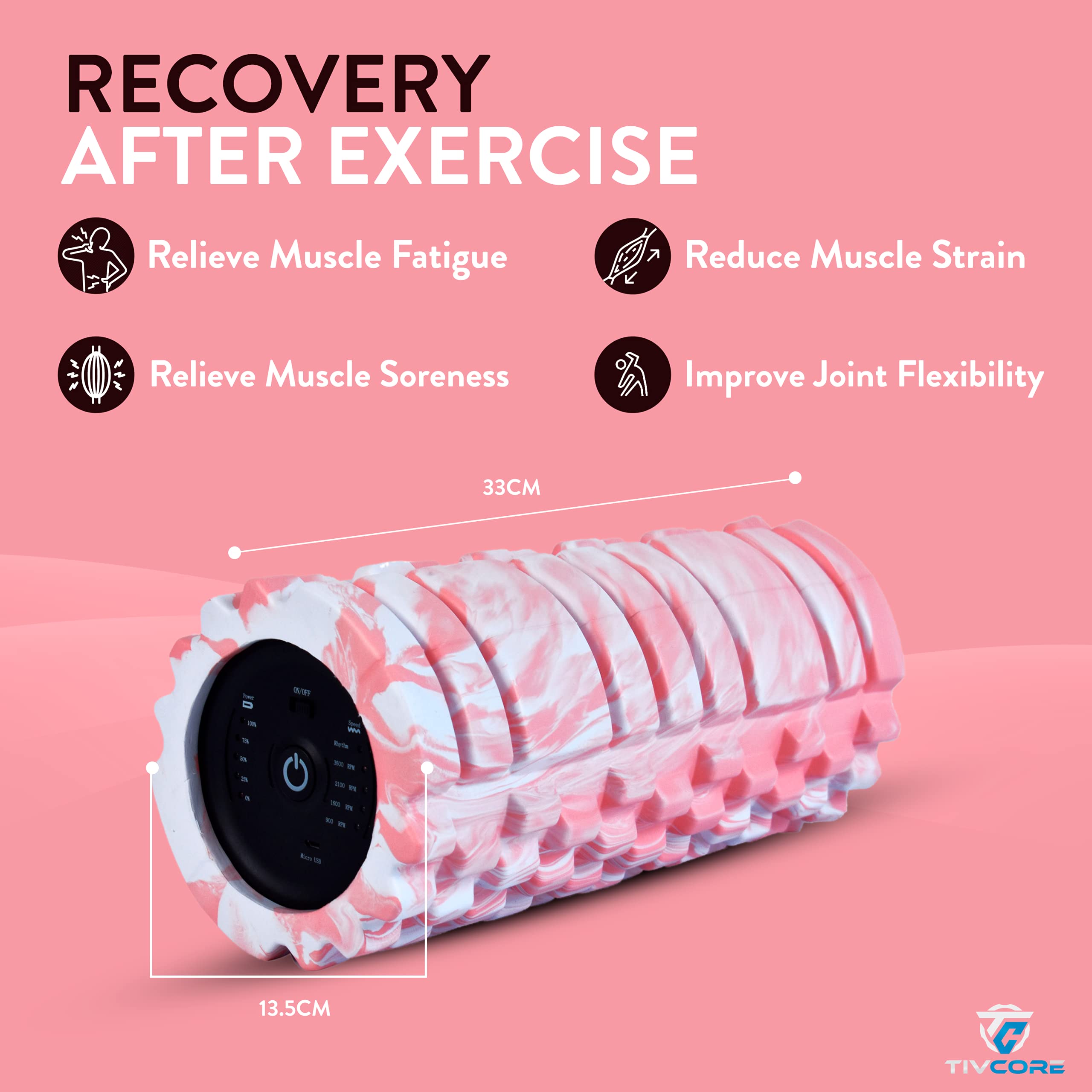 Amazon.com: TIVCORE Vibrating Foam Massage Roller  at Home Deep Tissue  Myofascial Release & Trigger Point Foam Roller for Physical Therapy: Back,  Legs & Arms  Fitness Electric Foam Roller for Women
