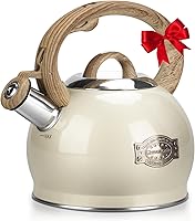 Vista 9 de Hervidor de Té para Estufa, Hervidor de Té Silbante de 2.1 Cuartos para Estufa, Teteras con Mango Plegable de Acero Inoxidable de Grado Alimentario