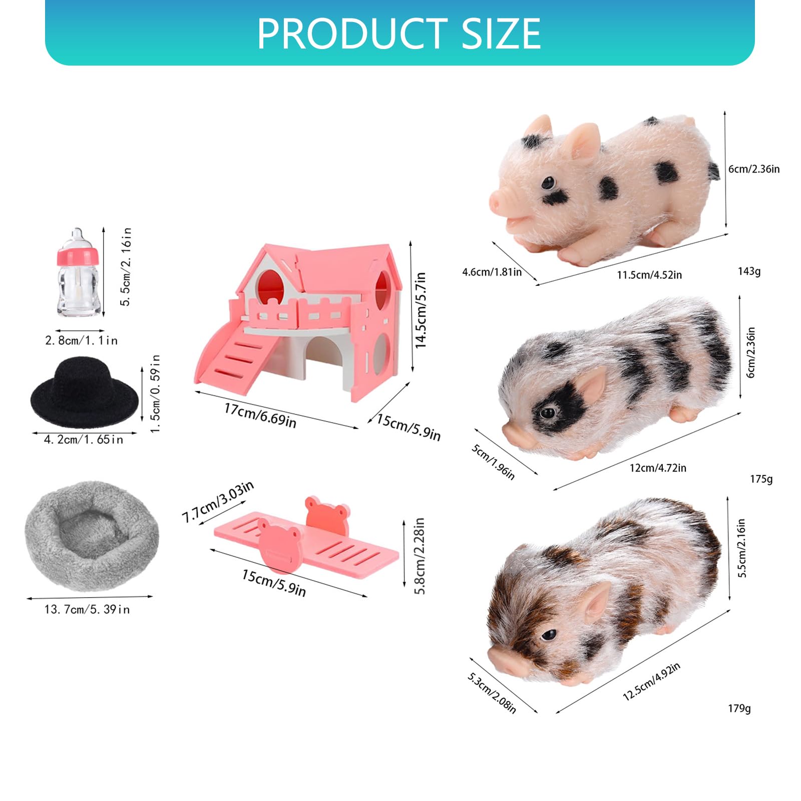 Giocattolo antistress per bambini con design realistico a forma di maialino e gioco creativo in silicone, giocattolo antistress