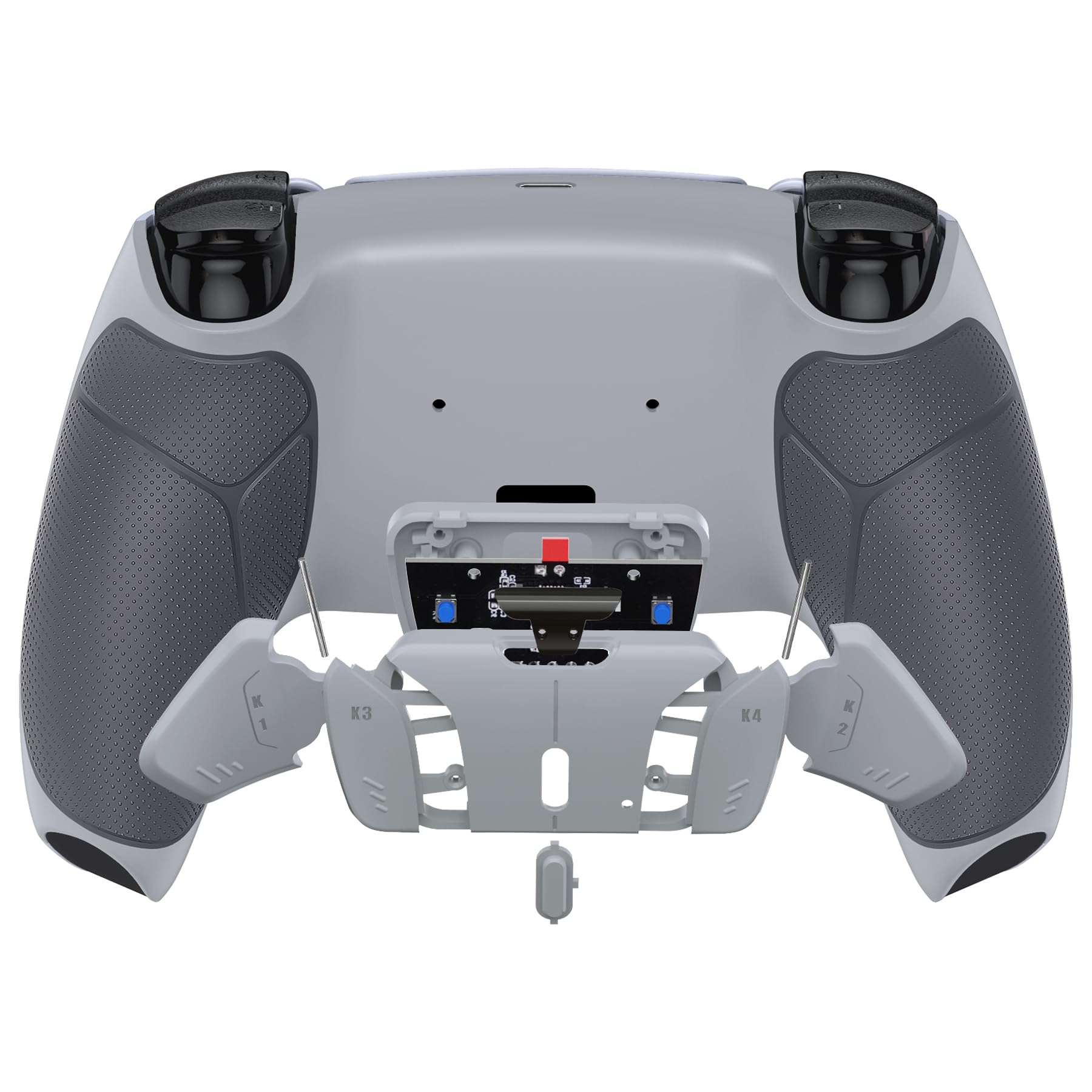 eXtremeRate Goma Grip Programable RISE4 Remap Kit para ps5 Mando Modelo BDM-030/040/050 Actualización Board&Carcasa Trasera&4 Palancas Botones para ps5 Control-NO Incluye Mando(Gris)