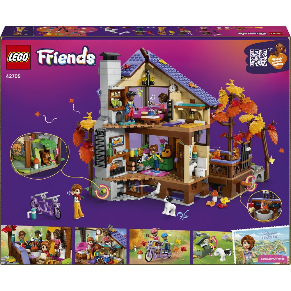 LEGO Friends Jesienna leśna chatka 42705 | Leśna chatka, zestaw do odgrywania ról, prezent dla dziewczynki i chłopca 9+, 1229 elementów