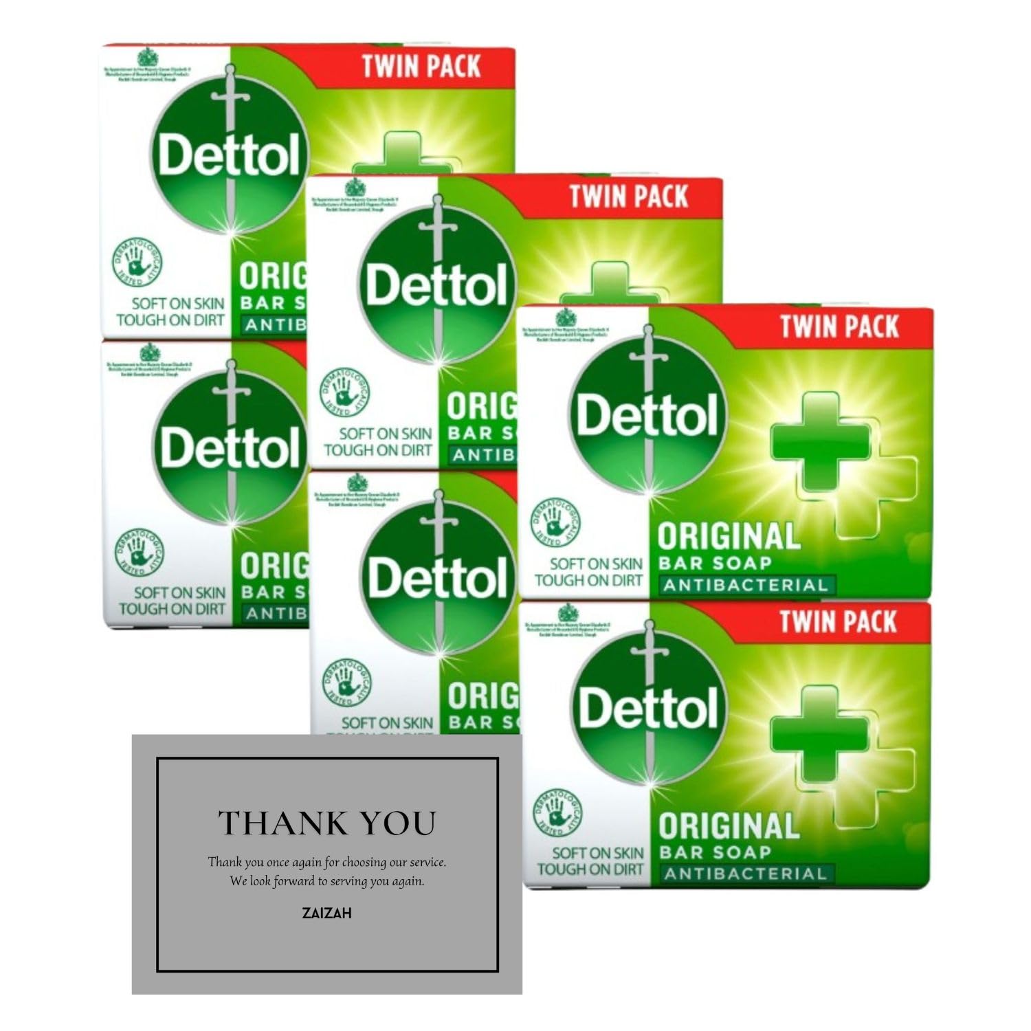 Original Soap Bars, Twin Pack of - 6 x 100g, Antibacterial soap bars bundle, Quickly eliminates bacteria Pack of 3 - Image 2