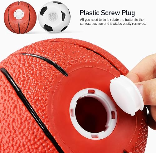 Miniatura 8 de ERINGOGO Juego de 2 alcancías de baloncesto para niños, juego de banco de monedas de baloncesto y fútbol, bolas temáticas deportivas, tarro de