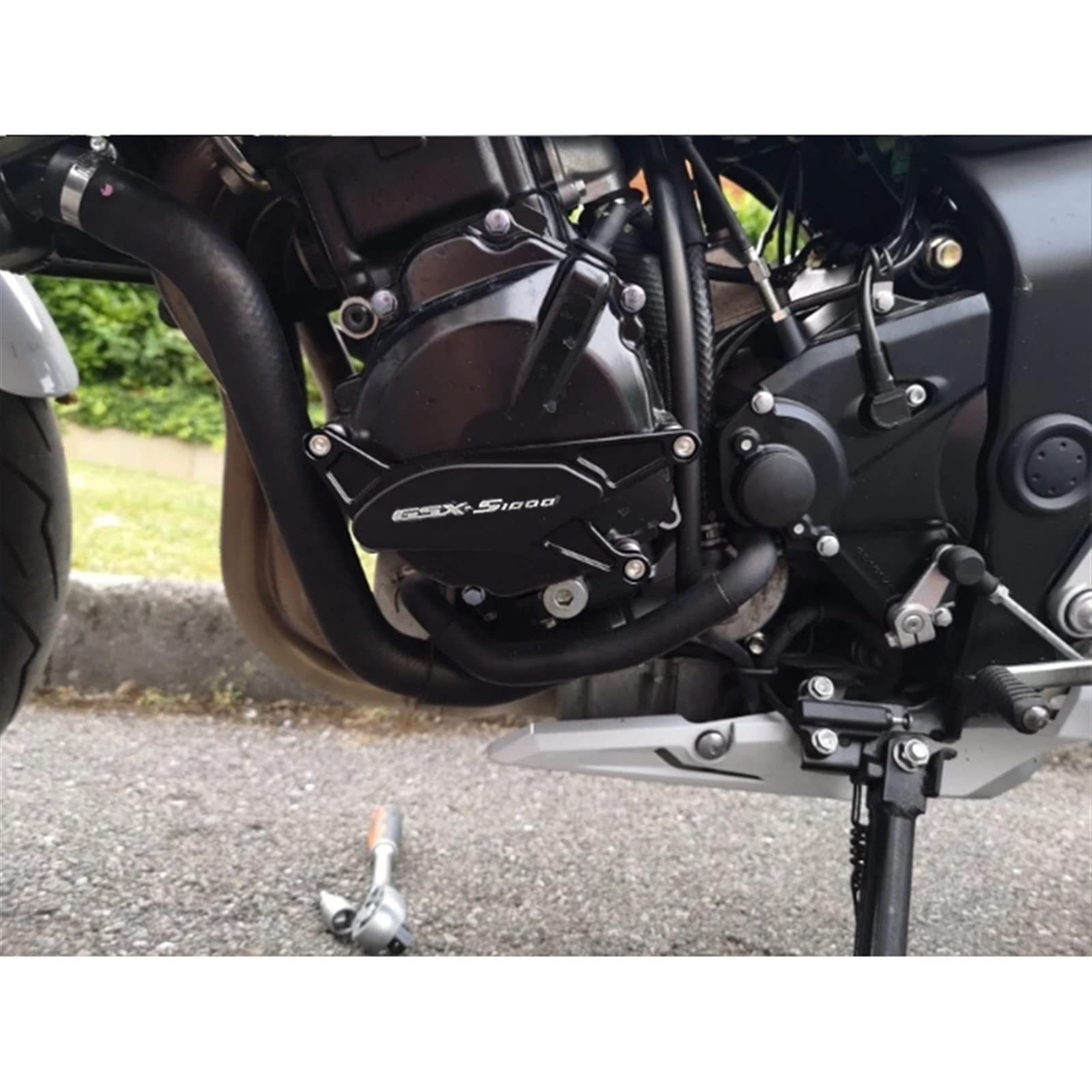 MotorFansClub Protector De Motor Para Suzuki GSX-R 600 GSX R 600 2006 2007 2008 2009 2010 Highway Crash Bar Negro