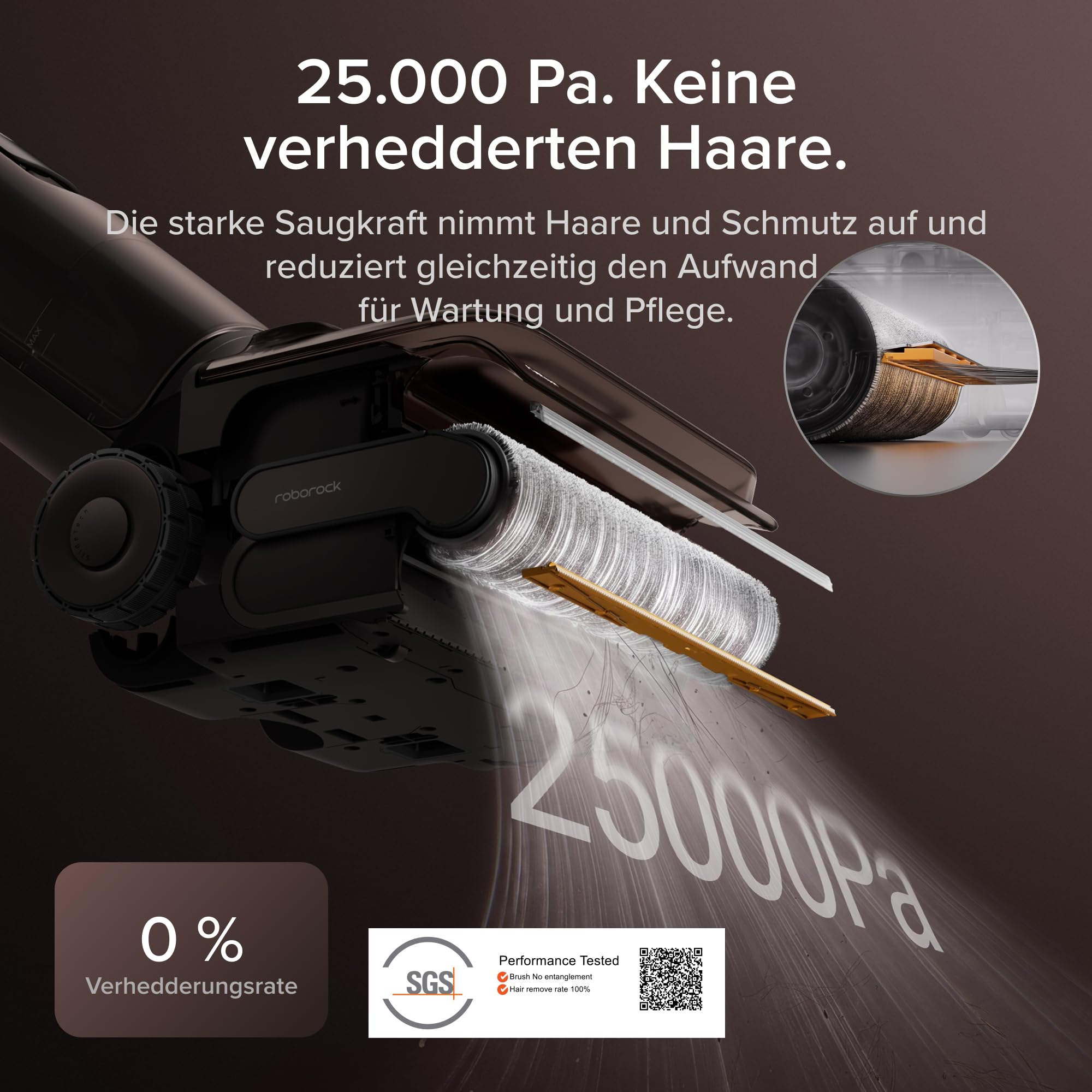 roborock F25 Pro Turbo Nass Trockensauger, 25.000 Pa, 60 Min Laufzeit