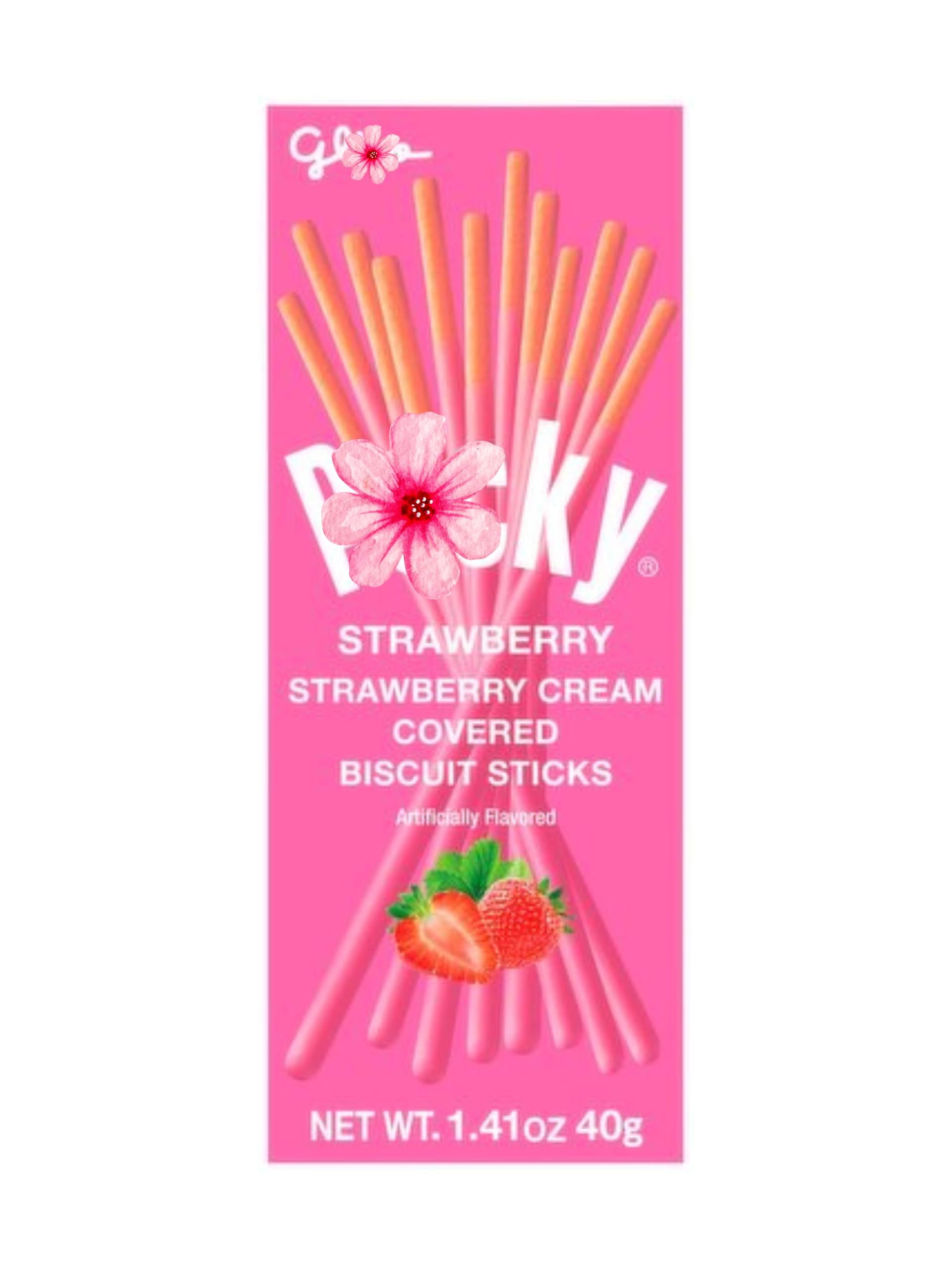 Strawberry Cream Biscuit Stick 1.41oz, (4 pack), by Litezout
