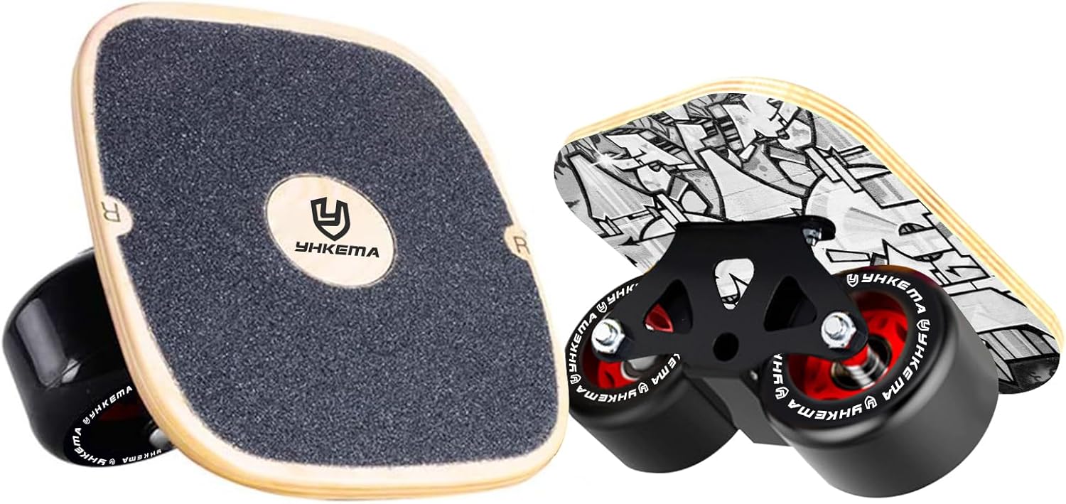 Portable Drift Roller Road Drift Skates Plate Skateboard-Split Design with 7-Ply Maple Freeskates, Anti-Slip Grip Tape & Premium PU Wheels High-End Bearings for Road Surfing & Drifting