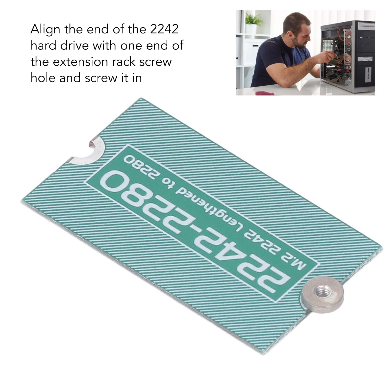 Adattatore Prolunga Ssd M.2 Sata Nvme Pcie Ngff 2230 2242 2260 - Foto 9