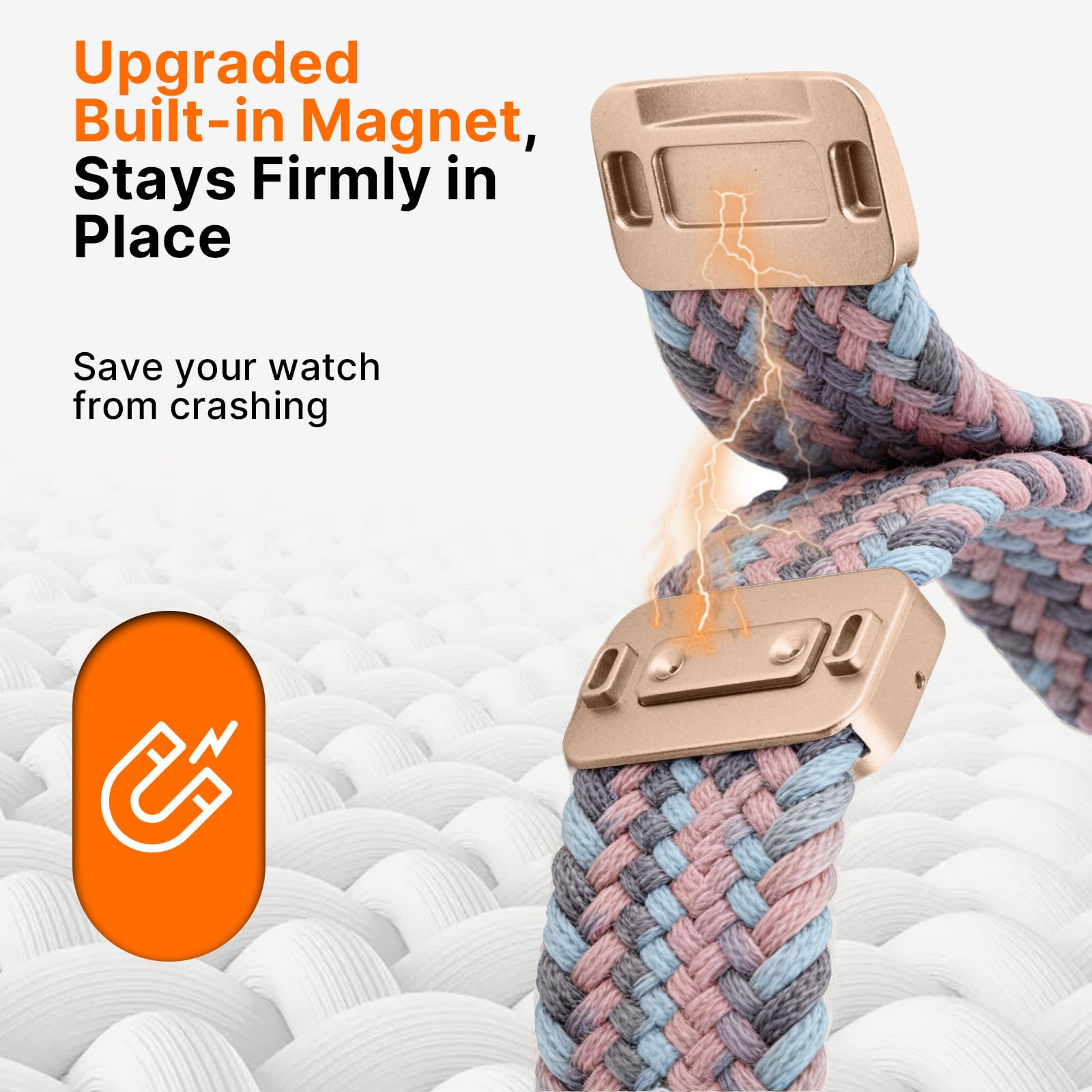 Fullmosa 2 Pack Magnetic Nylon Strap for Apple Watch — Amazon image 2