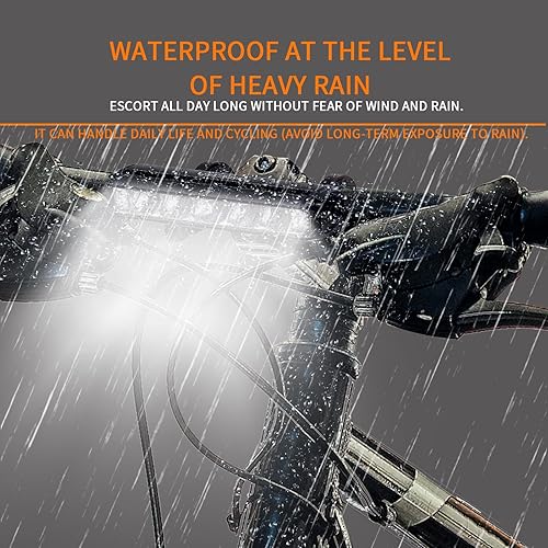 Miniatura 2 de Luz LED súper brillante de 3250 lúmenes para bicicleta, faro de bicicleta recargable por USB, luz de circulación diurna impermeable para bicicleta,
