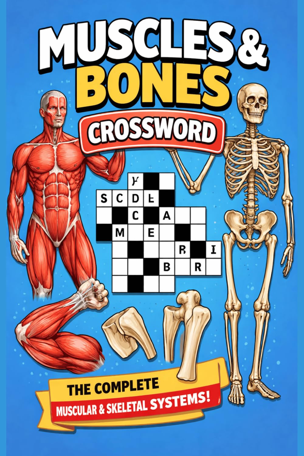 Muscle and Bones Crossword: The Complete Muscular and Skeletal Systems: Think You Know the Muscular and Skeletal Systems? Test Your Skills with 100 Engaging Crossword Puzzles for Students (6×9)