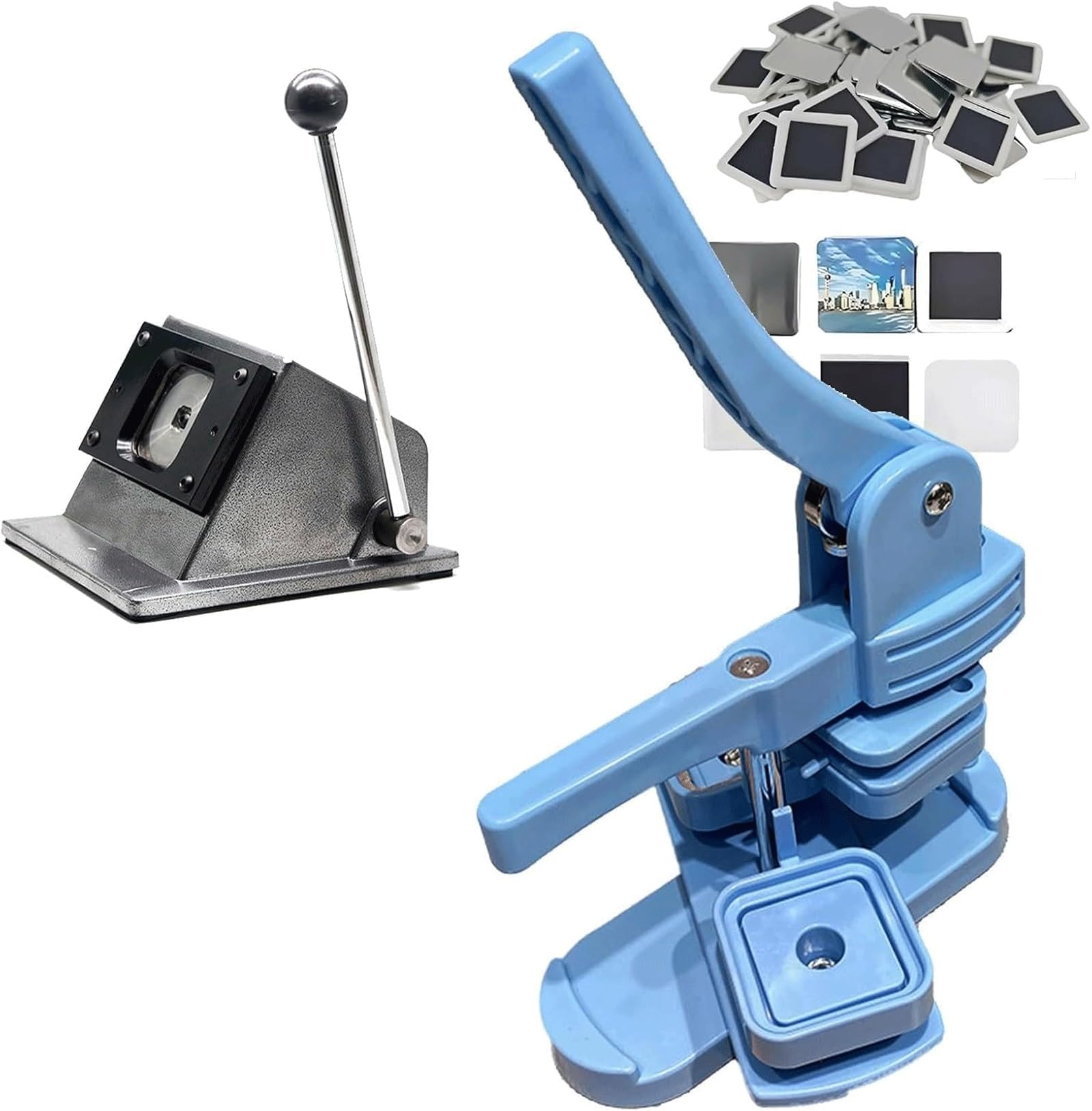 Macchina magnetica per frigorifero – 50 mm fai da te per creare badge con 100 set di materiali di consumo, creazione di calamite fotografiche con taglierino per foto