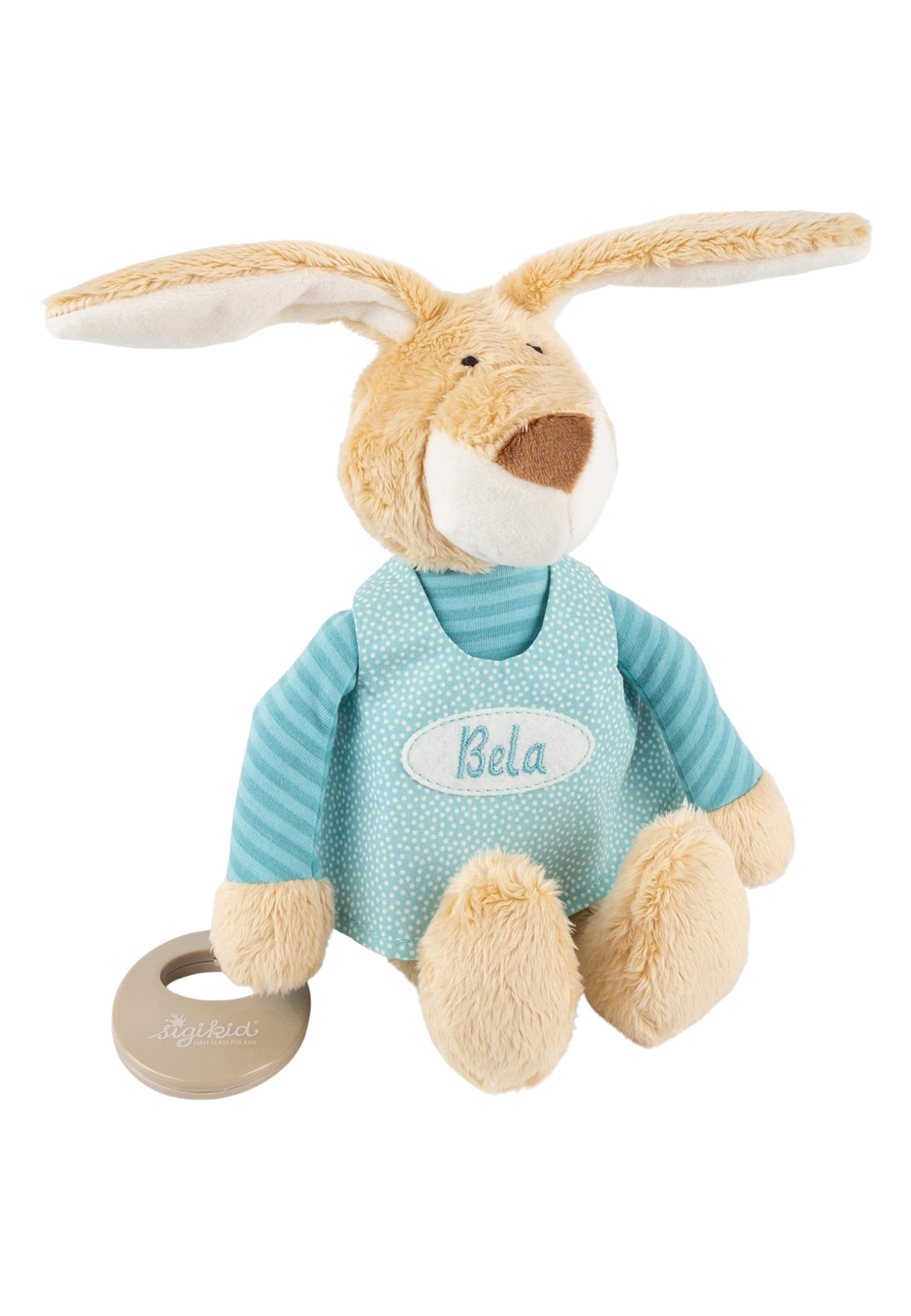 sigikid Spieluhr personalisierbar mit Namens-Stickerei & Wunsch Melodie - Geschenk zur Geburt oder Taufe - Einschlafhilfe für Neugeborene Tröster Kuscheltier Babyspielzeug