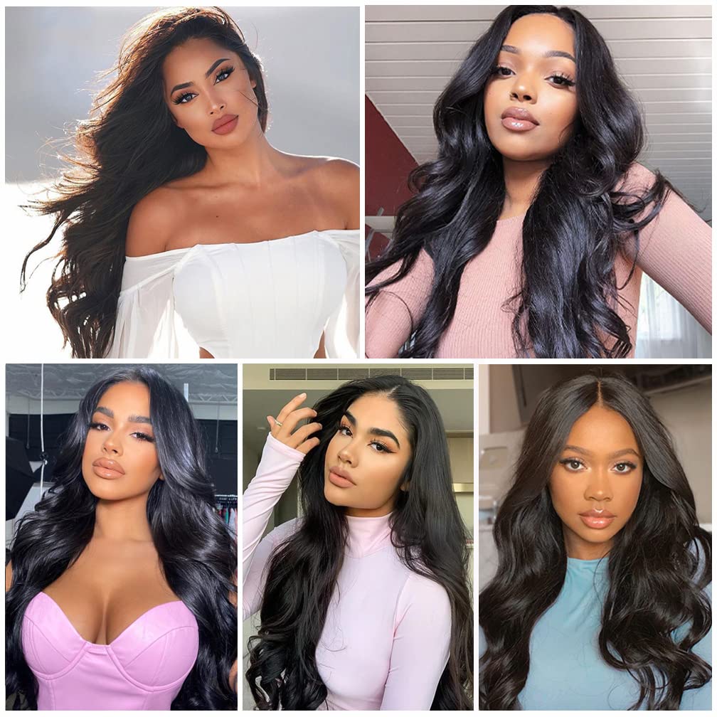 Body Wave Closure Human Hair Free Part 4×4 Swiss Transparent Lace Closure 100% Unprocessed Brazilian Body Wave Human Hair 150% Density Natural Color 14 Inch