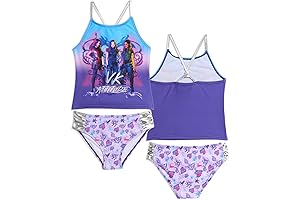 Girls' Descendants Mal Evie Uma Tankini Top & Swim Bottom Set