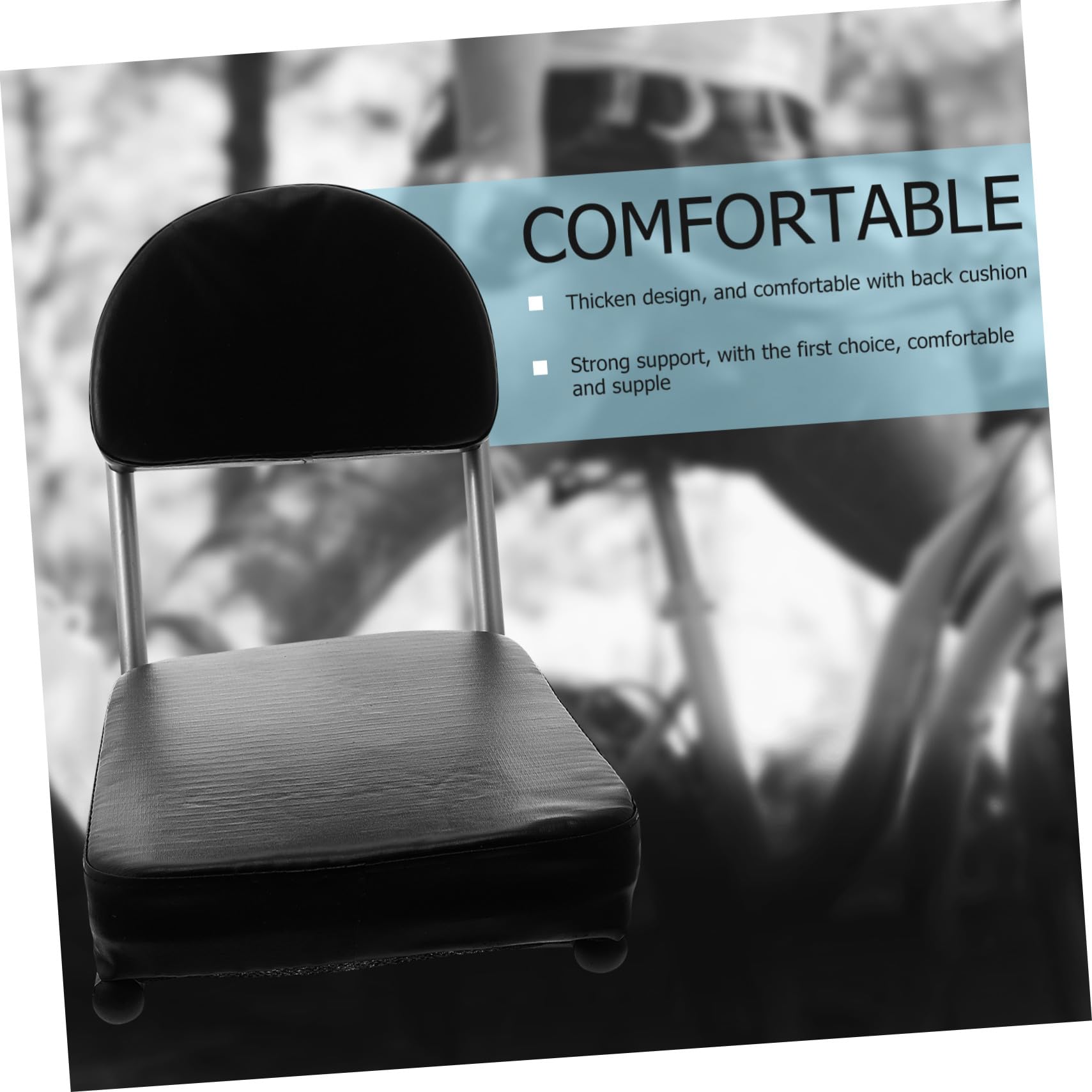 Siège Arrière De Vélo Dossier Souple en Mousse Et Acier Épaissi, Coussin Confortable pour Siège Stable, Adapté Vélo Électrique Et Usage Citadin, Accessoire Robuste