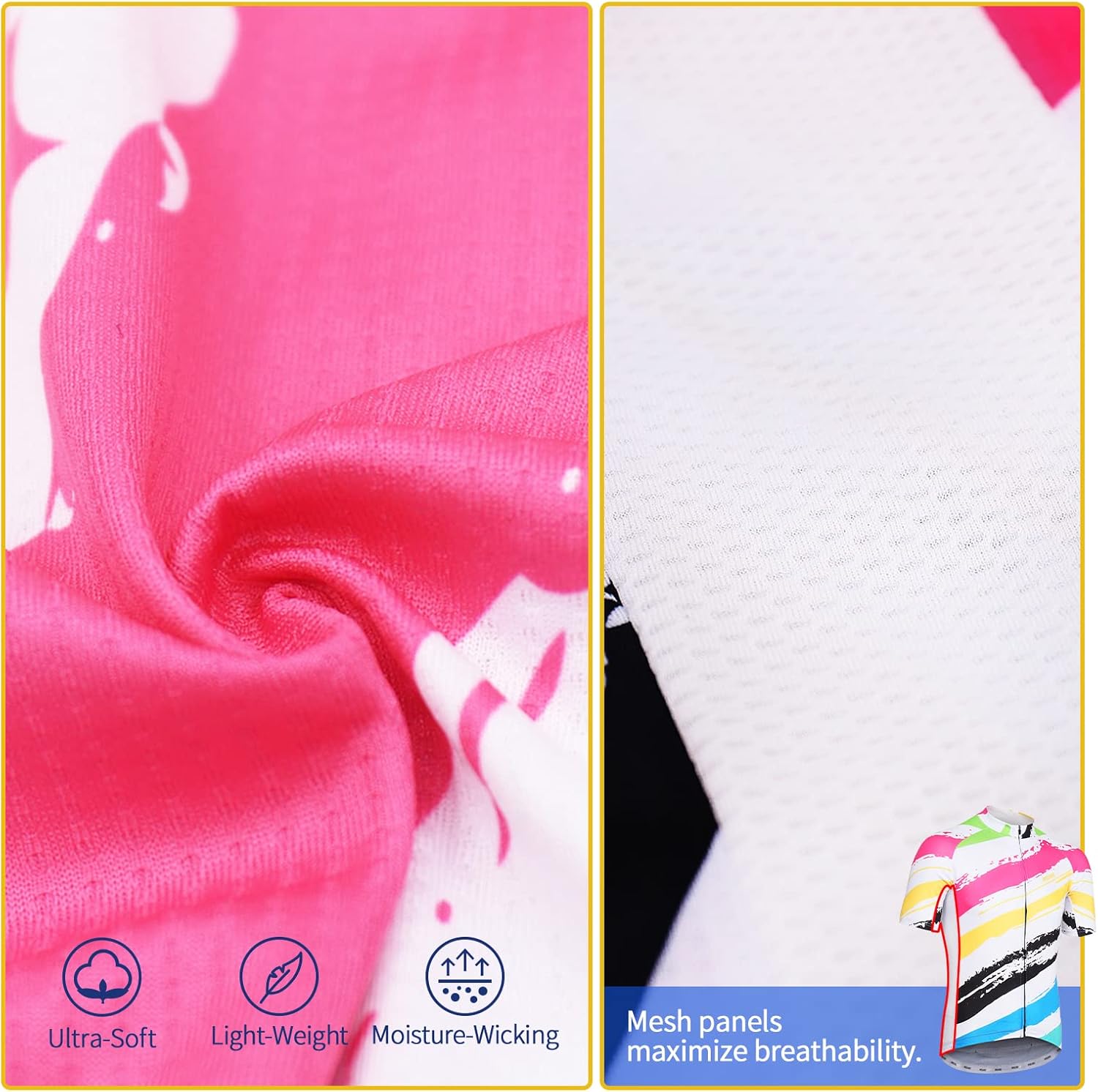 ARSUXEO Men's Cycling Jersey Short Sleeves Mountain Bike Shirt MTB Top Zipper Pockets Reflective - Image 4