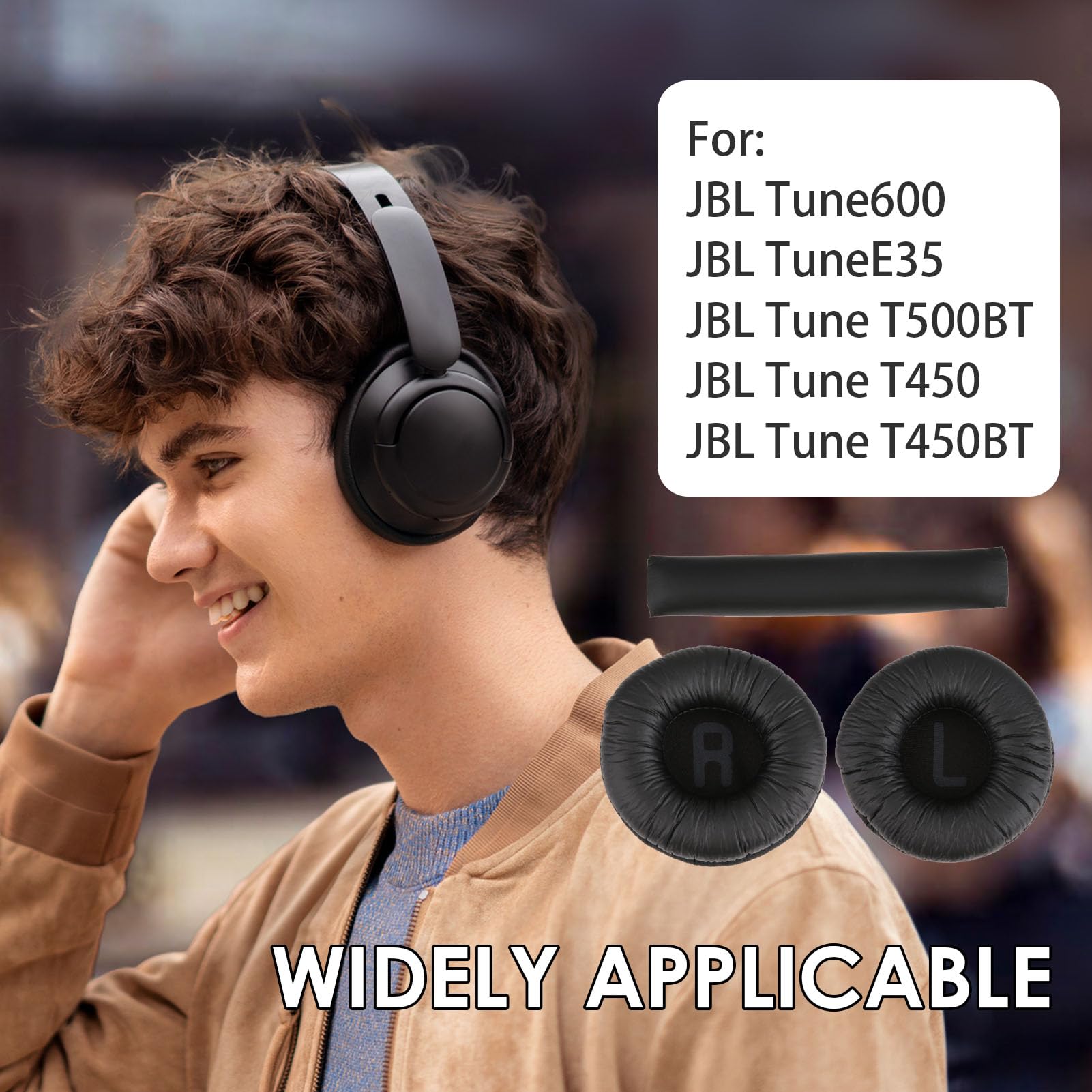 Coussinet De Bandeau Compatible Avec Tune 510BT 520BT 600BTNC 710BT 720BT 770NC T450 T450BT, Coussin De Bandeau De Remplacement Pour Casque, 3 Pièces