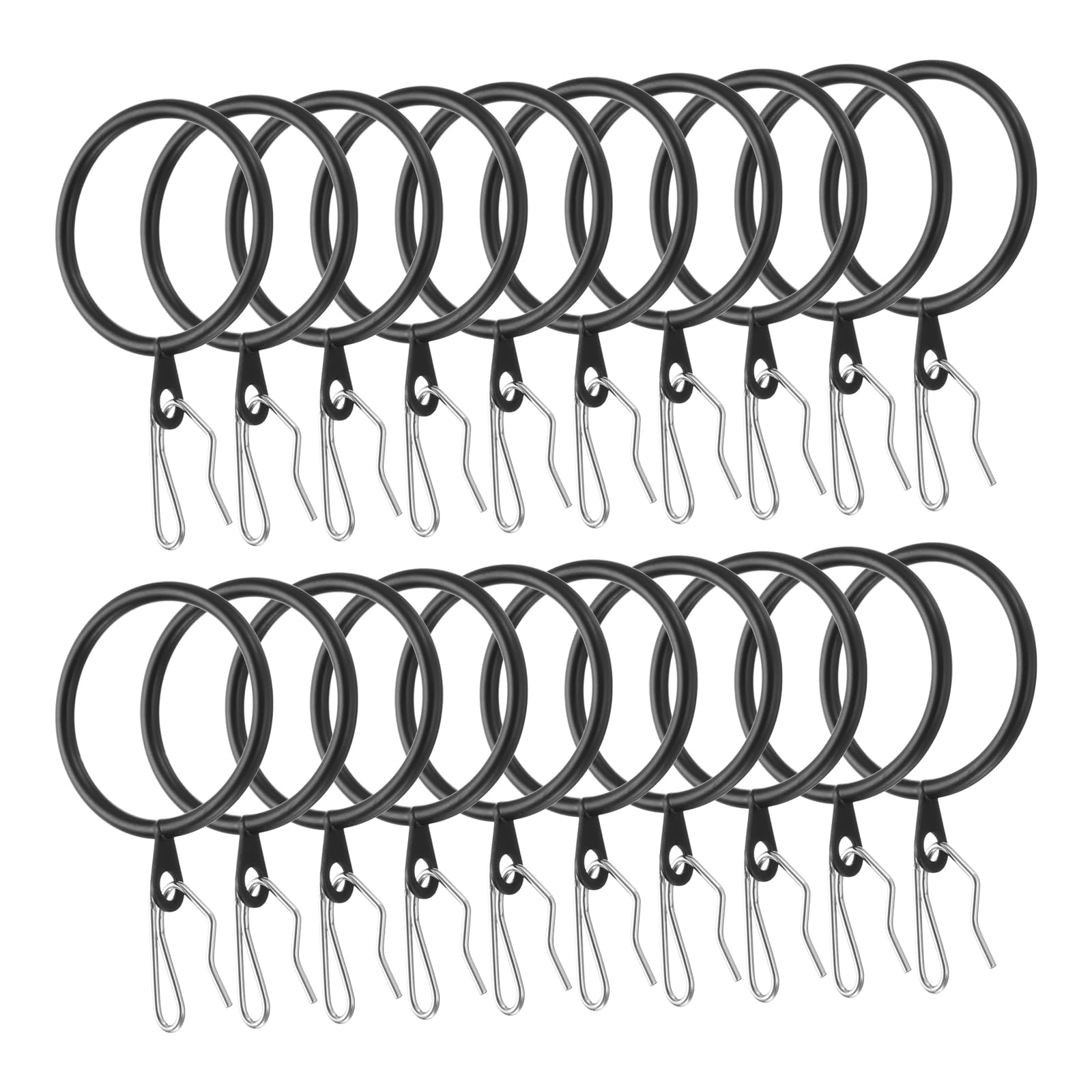 Ganchos de metal de 3,8 cm uxcell en negro mate con acabado de alta resistencia