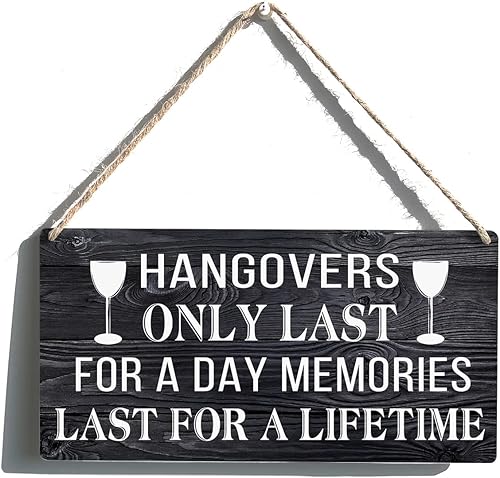 Letrero divertido de madera para colgar en casa de campo, decoración del hogar, 12 x 6 pulgadas