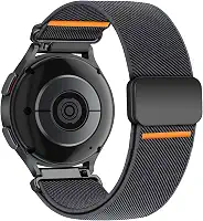 Pulseira elástica magnética de 20 mm e 22 mm para Samsung Galaxy Watch7/6/5/4/FE de 40 mm e 44 mm/Watch 6e 4 Classic42 mm, 46 mm, 43 mm e 47 mm/Watch 5 Pro de 45 mm/3 41 mm/Active 2, pulseira