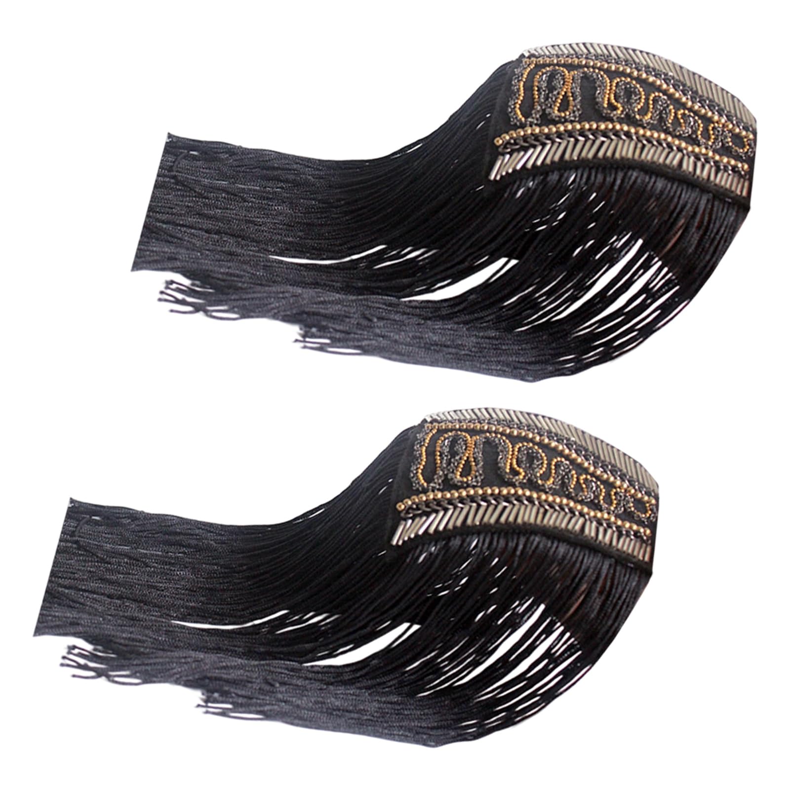 Snorvixre Fringed Uniform Epaulet Decorative Tassels Epaulette Shoulder Epaulet for Uniform Jackets Cosplay Outfit Embellishment Fashion Costume Embellishment