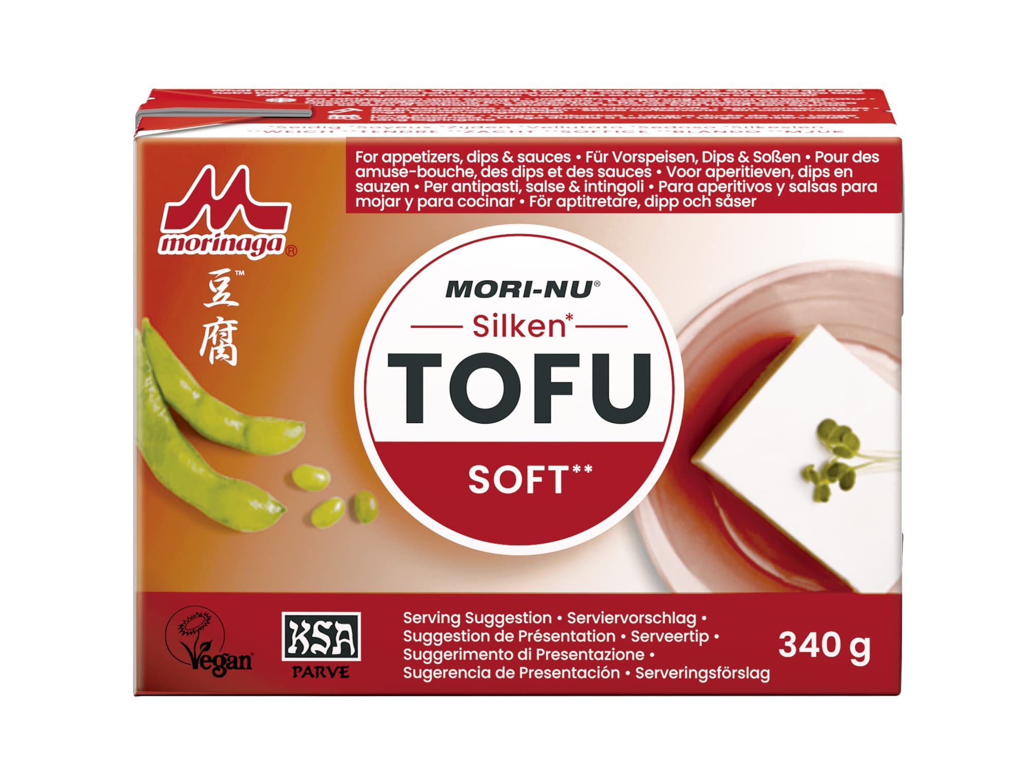 Mori-Nu Seidentofu Weicher Tofu aus Sojabohnen 12 x 340 g