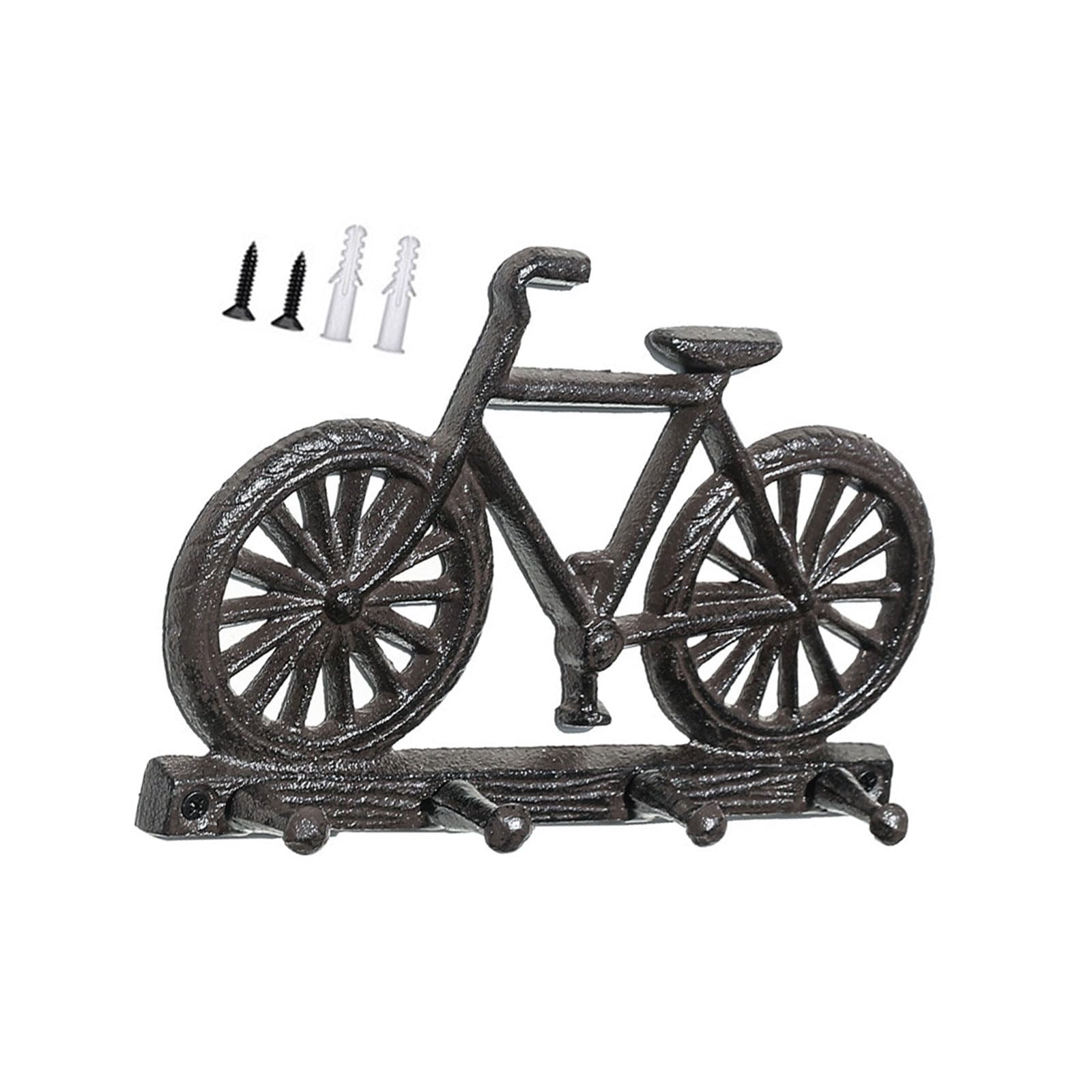 Zbiianxer B Retro Styles Cast Iron Wall Mount Hook With Motorcycle/Bike Design For Hanging Clothes Keys Tools Multifunctional Easy Installation