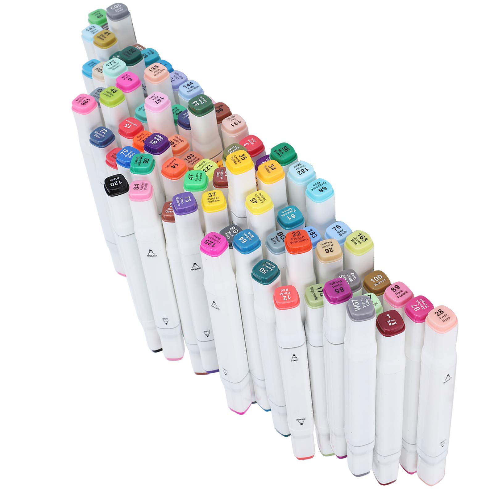 Zestaw pisaków Mavaol Kolorowe podwójne końcówki Komiksy studenckie dla dzieci Ręcznie malowane narzędzia do rysowania (80 Colors)