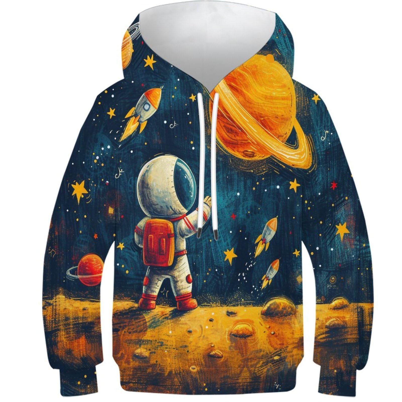 Poche capuche 10-12Y pour garçon recherchant confort et style 3D - 8