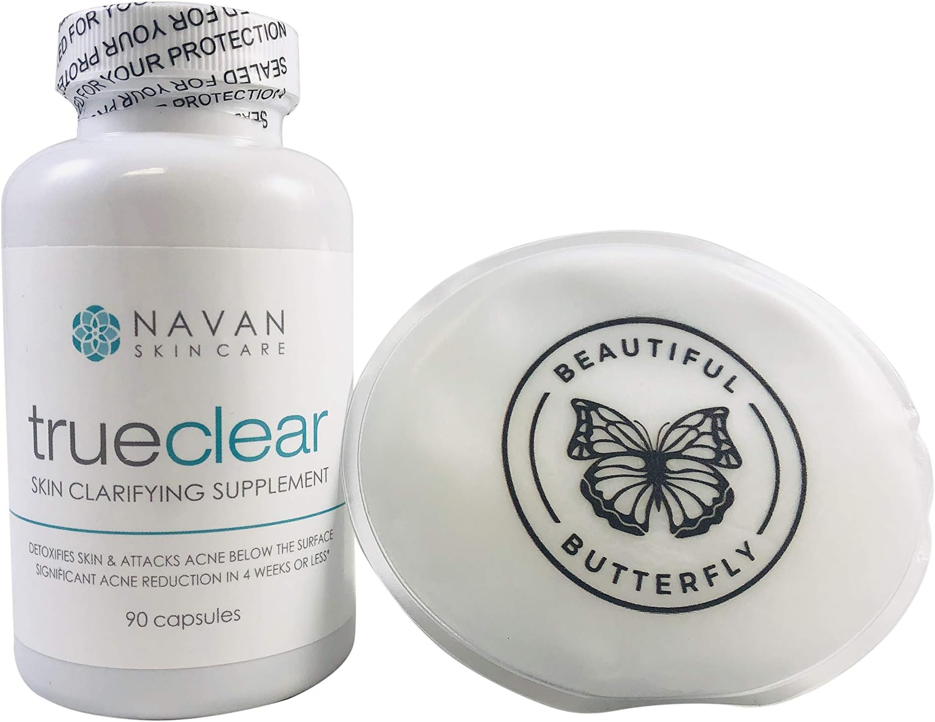 TrueClear - Acne Pills and Vitamin Supplements for Acne Treatment and Skin Clarifying (90 Pills) Bundle Includes Ice Pack
