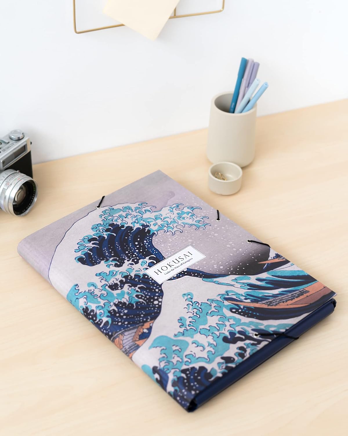 Grupo Erik A4 Folder - Hokusai The Great Wave Off Kanagawa | 3 Flap Document Folder 13.4 x 10 inches - 34 x 25.5 cm | Document Organiser, School Folders | Cute Stationery