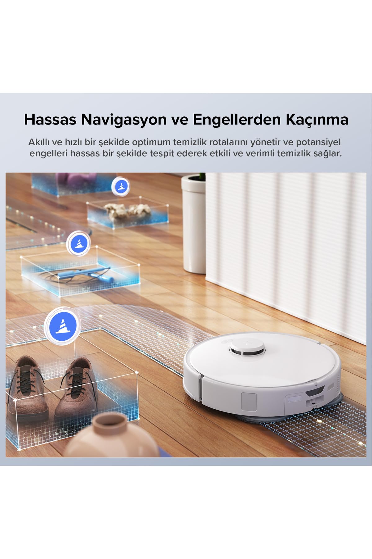 Roborock Qrevo Edge 5V1 Saug- & Wischroboter, 18.500 Pa, LiDAR-Navigation, Wei?