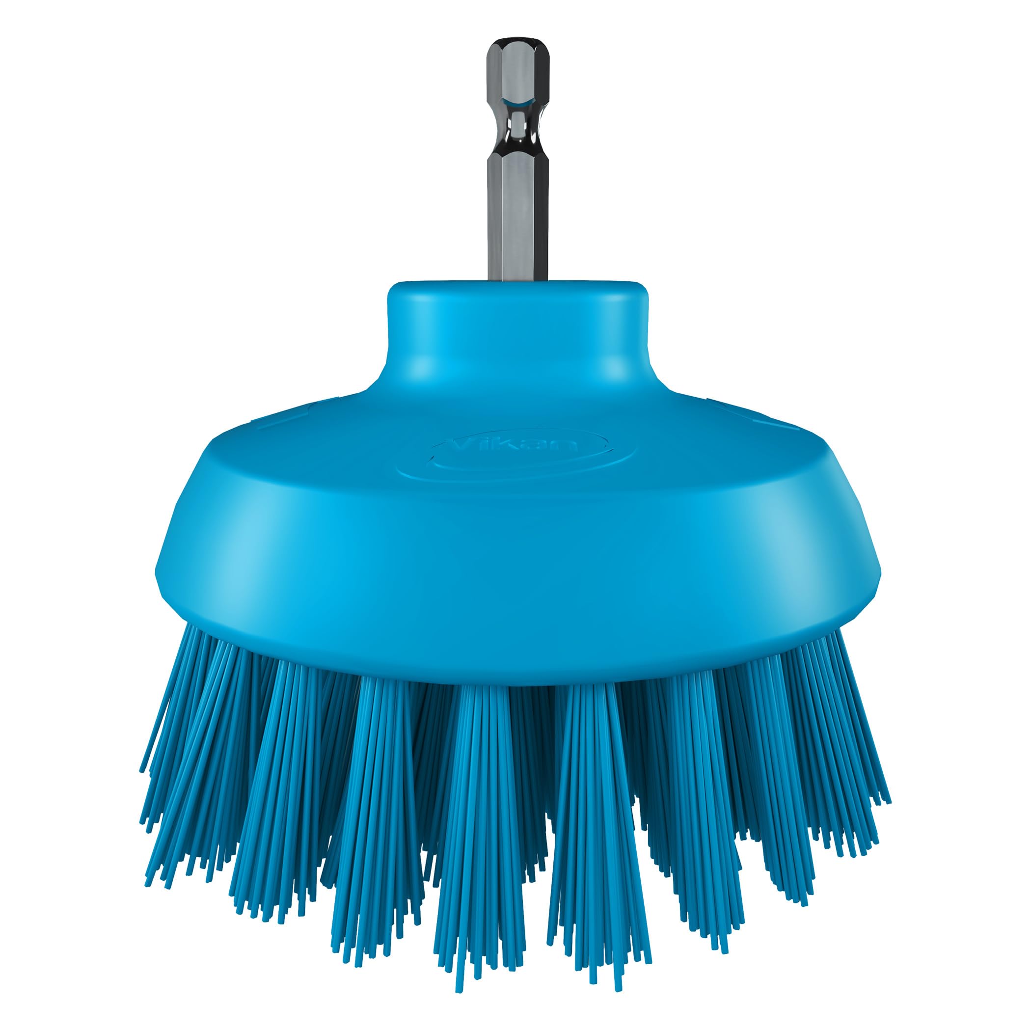 Vikan 8700 HyDrive Round Brush Ø90mm Very Hard Drill Cleaning Food Grade (Blue)