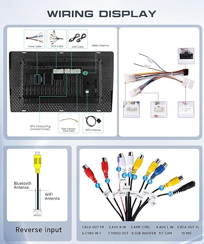 Miniatura 36 de Radio de coche 2G+64G para Toyota Camry 2006 2007 2008 2009 2010 2011 con CarPlay inalámbrico Android Auto, 9 pulgadas pantalla táctil Android 13