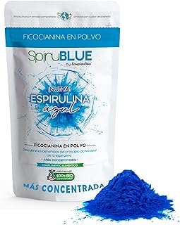 Espirulina Azul en polvo - Ficocianina 100% Pura Concentrada (25g) - Antioxidante Natural Vegano - Colorante alimentario para batidos y bebidas proteicas