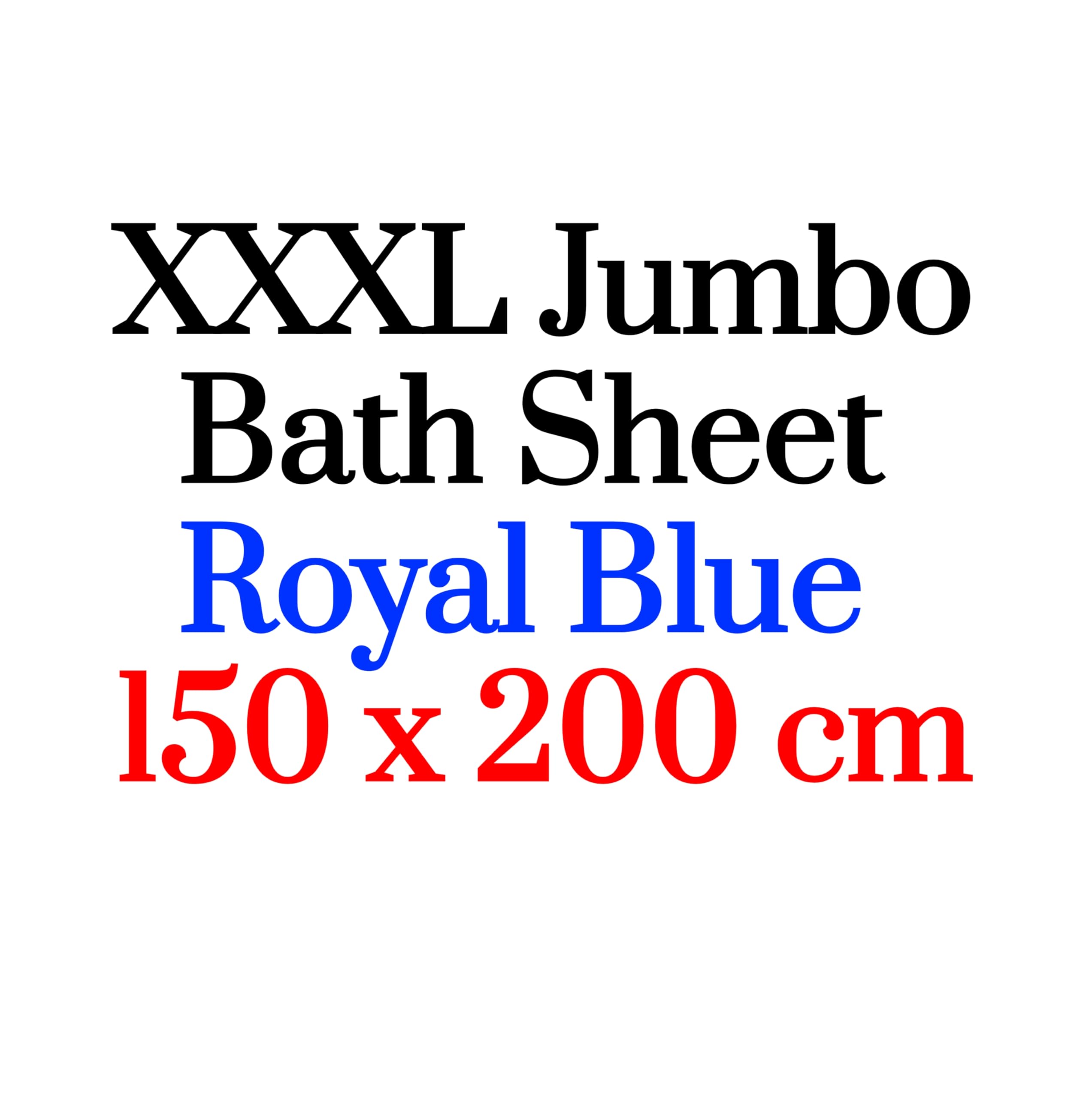 Draps de bain extra larges (150 x 200 cm - 600 g/m²) - 100 % coton riche - Serviettes XXXL très absorbantes - Serviette de plage - Bleu
