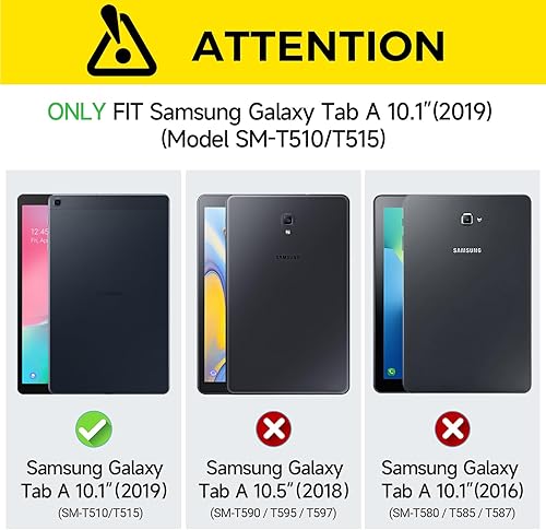 Miniatura 2 de Funda para niños para Samsung Galaxy Tab A 10.1 (2019) Modelo SM-T510T515, ligera, a prueba de golpes, funda protectora de EVA con mango de soporte