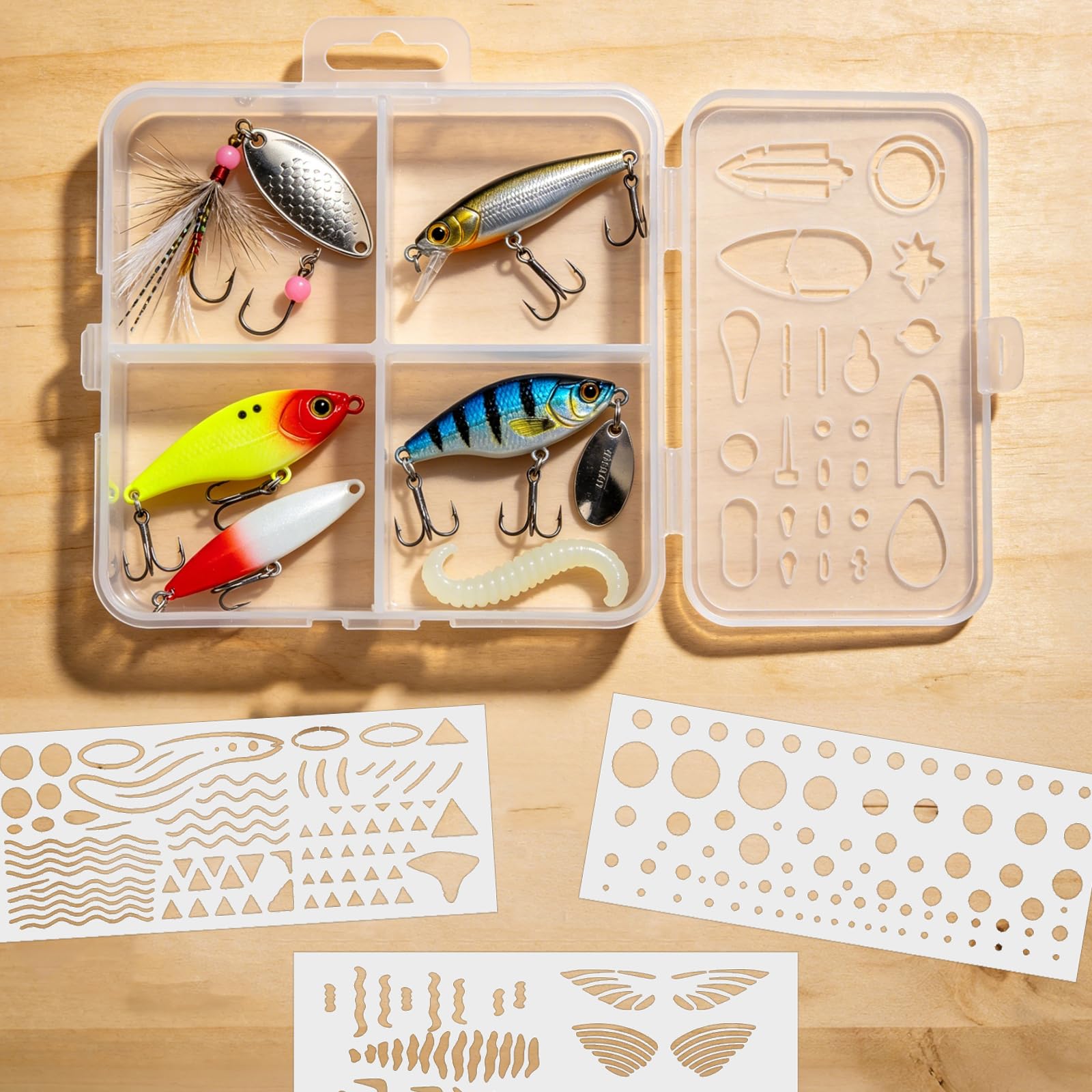 airbrush fishing lure kits Amazon.com : 6pcs Reusable Fish Paint Stencils for Fishing, Fish Stencils for Painting Lure Paint Kit, Stencil Templates, for Anglers DIY Crafting : Arts, Crafts & Sewing bottles of fluorescent purple 10lb-300lb Penn Senator 113H 4/0 Reel Handle Position:Right Hand