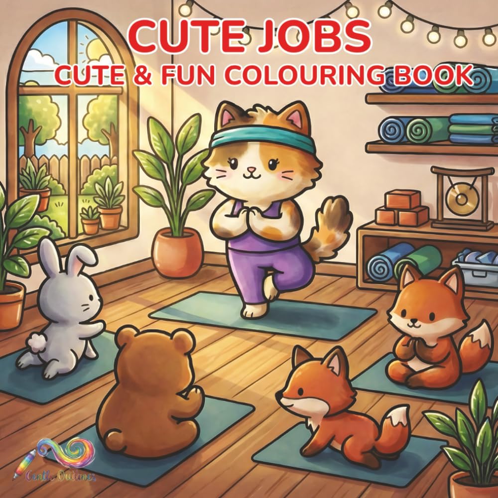 Cute Jobs: Cute & Fun Colouring Book for Adults and Children for Relaxation
