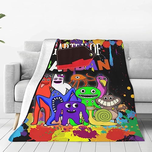 Miniatura 2 de HouAmorse Manta de anime súper suave y cálida de dibujos animados de 50 x 40 pulgadas para sofá, cama, sofá, dormitorio, 03 F