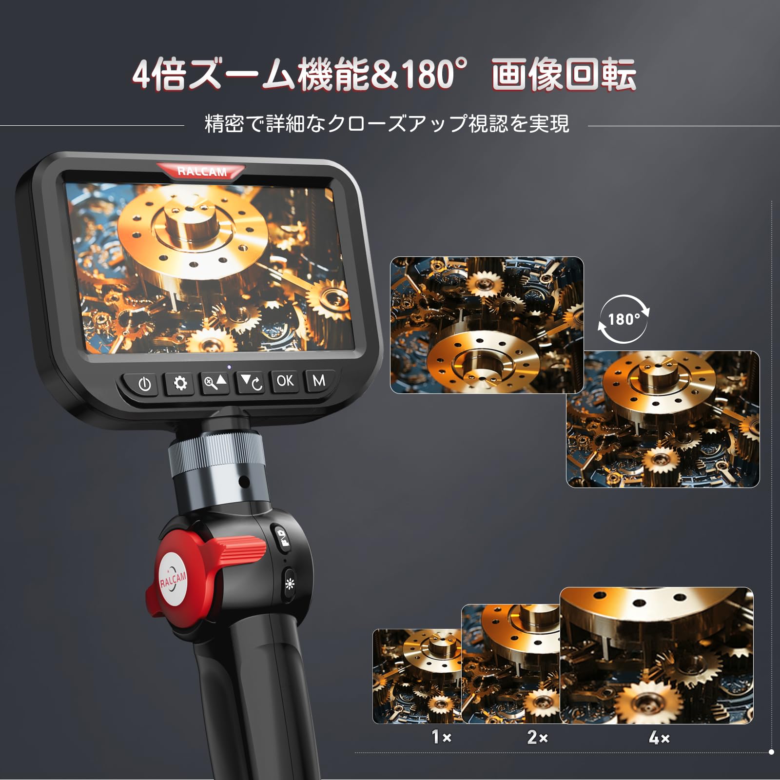 Amazon.co.jp: Ralcam ファイバースコープ 先端可動式 3.9MM超薄型